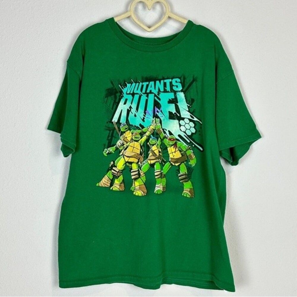 Nickelodeon Teenage Mutant Ninja Turtles Green Short Sleeve T-Shirt Youth L